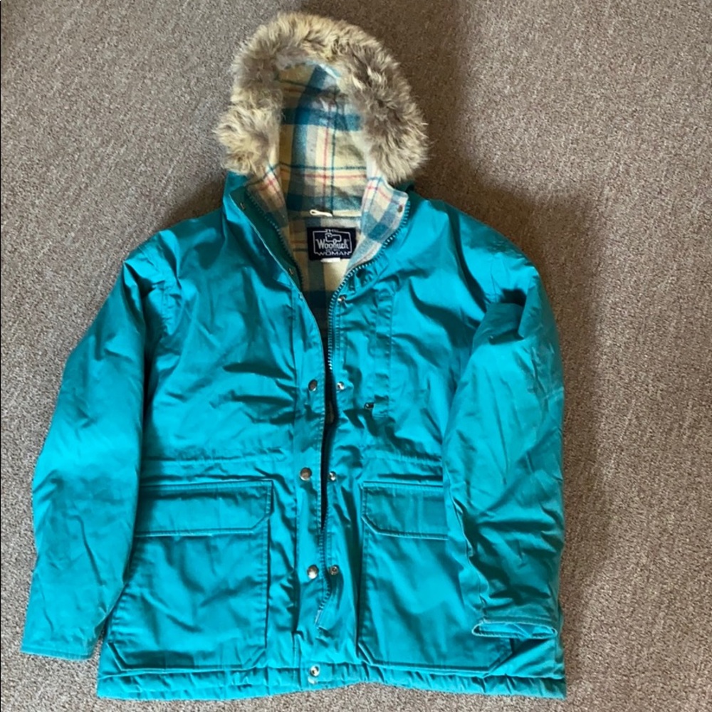 Woolrich vintage fur wool jacket